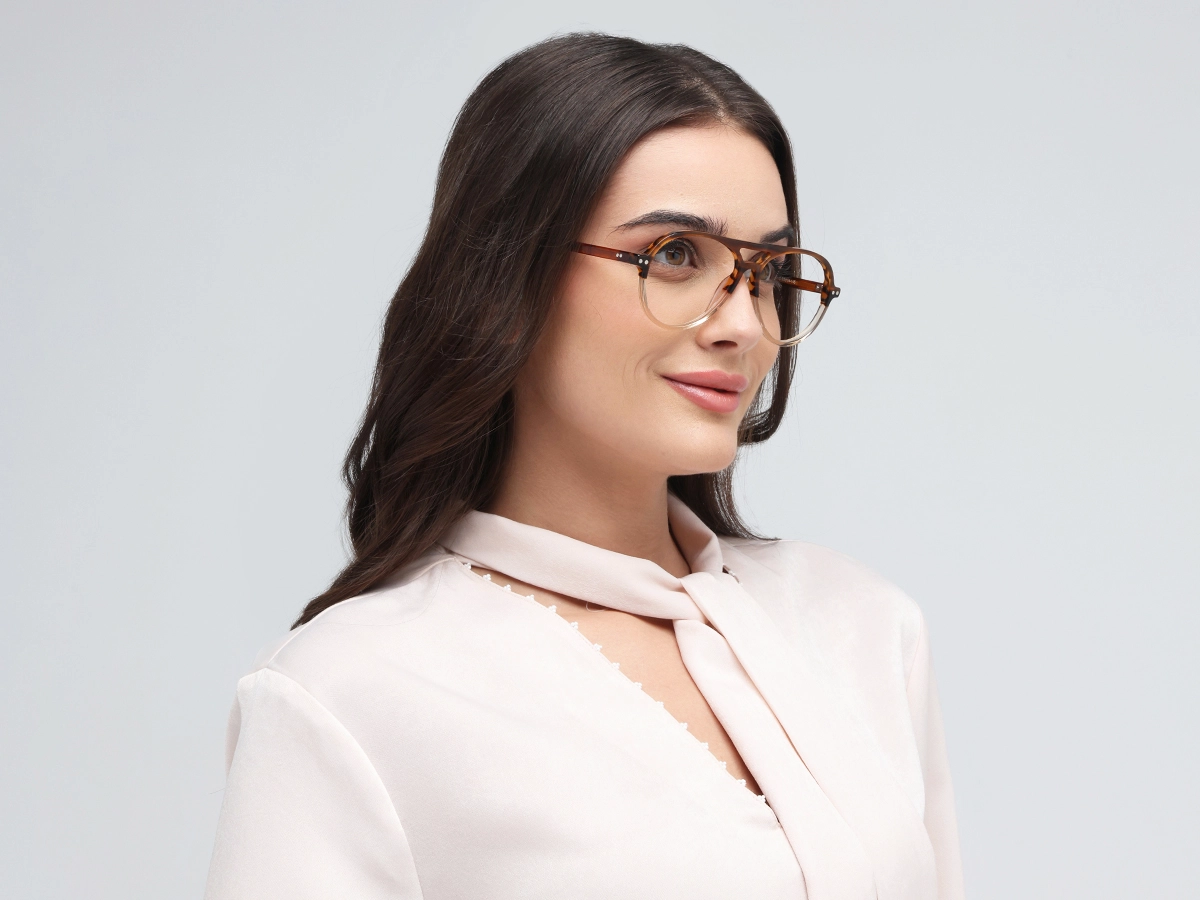 Honey Brown & Crystal Brown Pilot Glasses -53