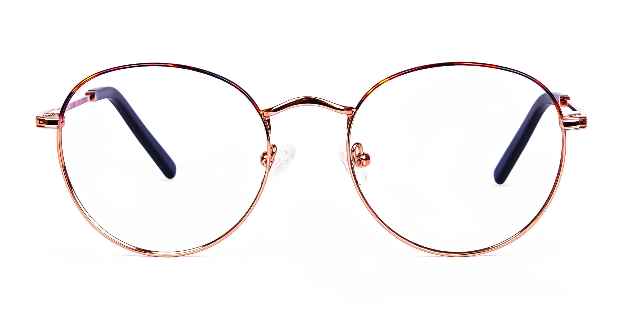 A23003F/1 - Full Rim Gold Round Tortoise Shell Glasses Frames