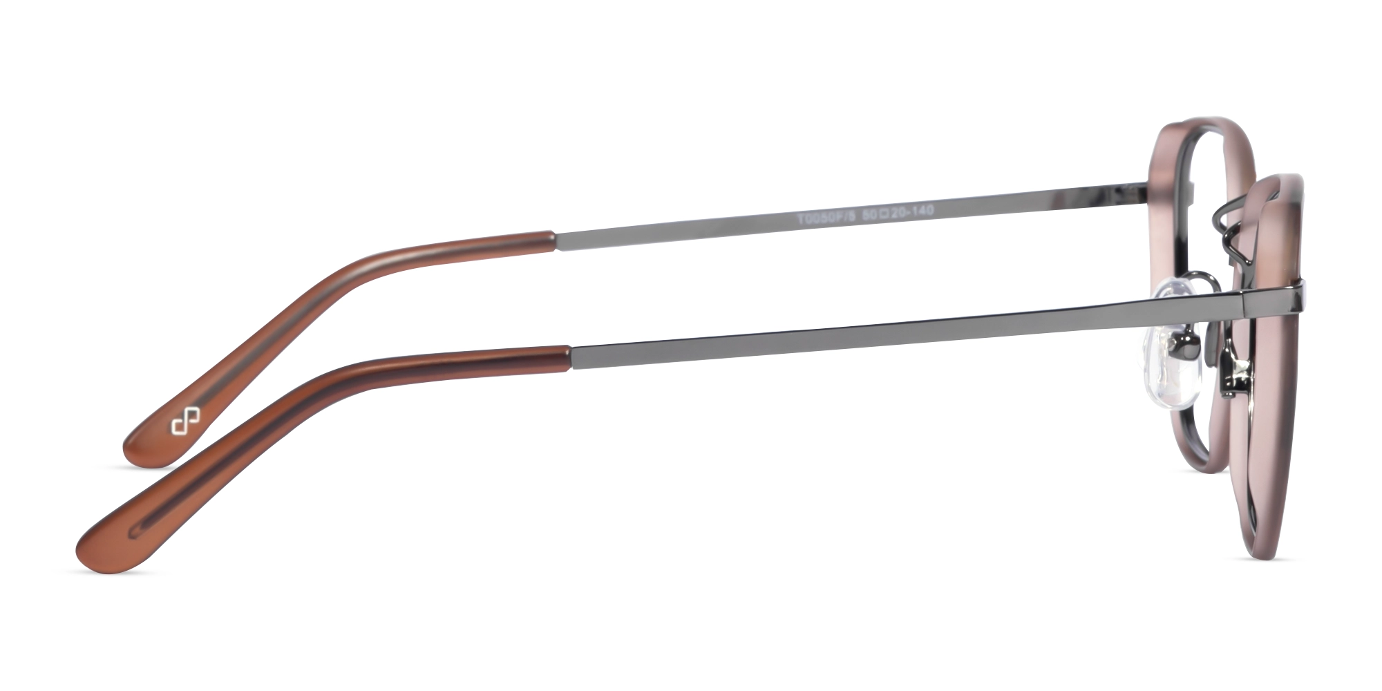 Gunmetal & Brown Geometric Glasses-4