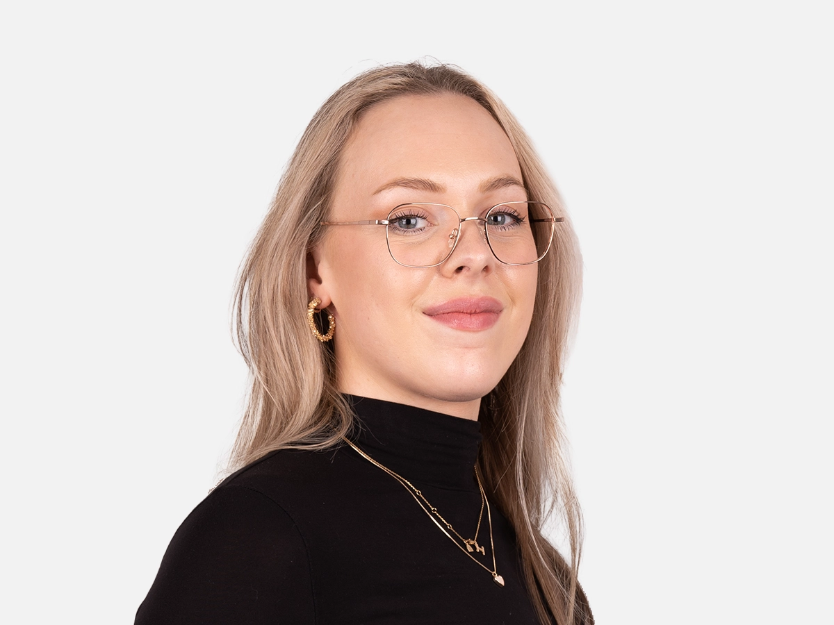 Rose Gold & Black Square Glasses-54