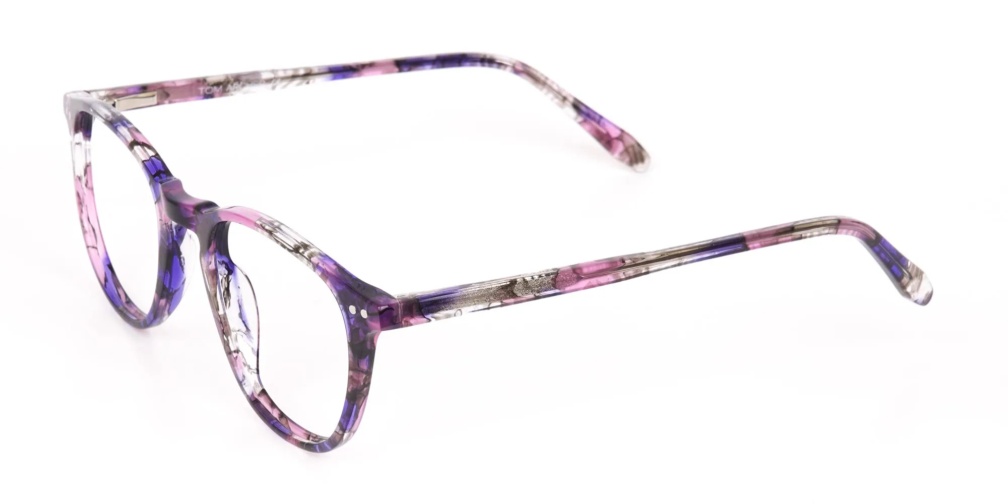 Purple & Rose Pink Tortoise Square Glasses-2 Purple & Rose Pink Tortoise Square Glasses-2