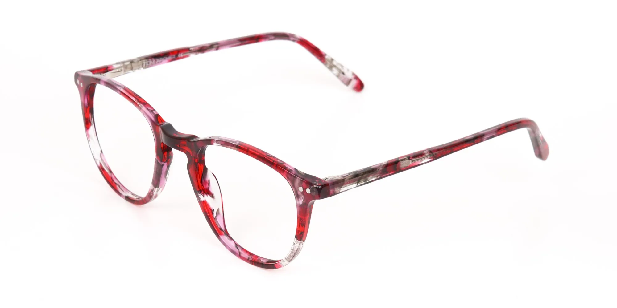 Rose Red Marble Square Glasses Men Women-2 Rose Red Marble Square Glasses Men Women-2