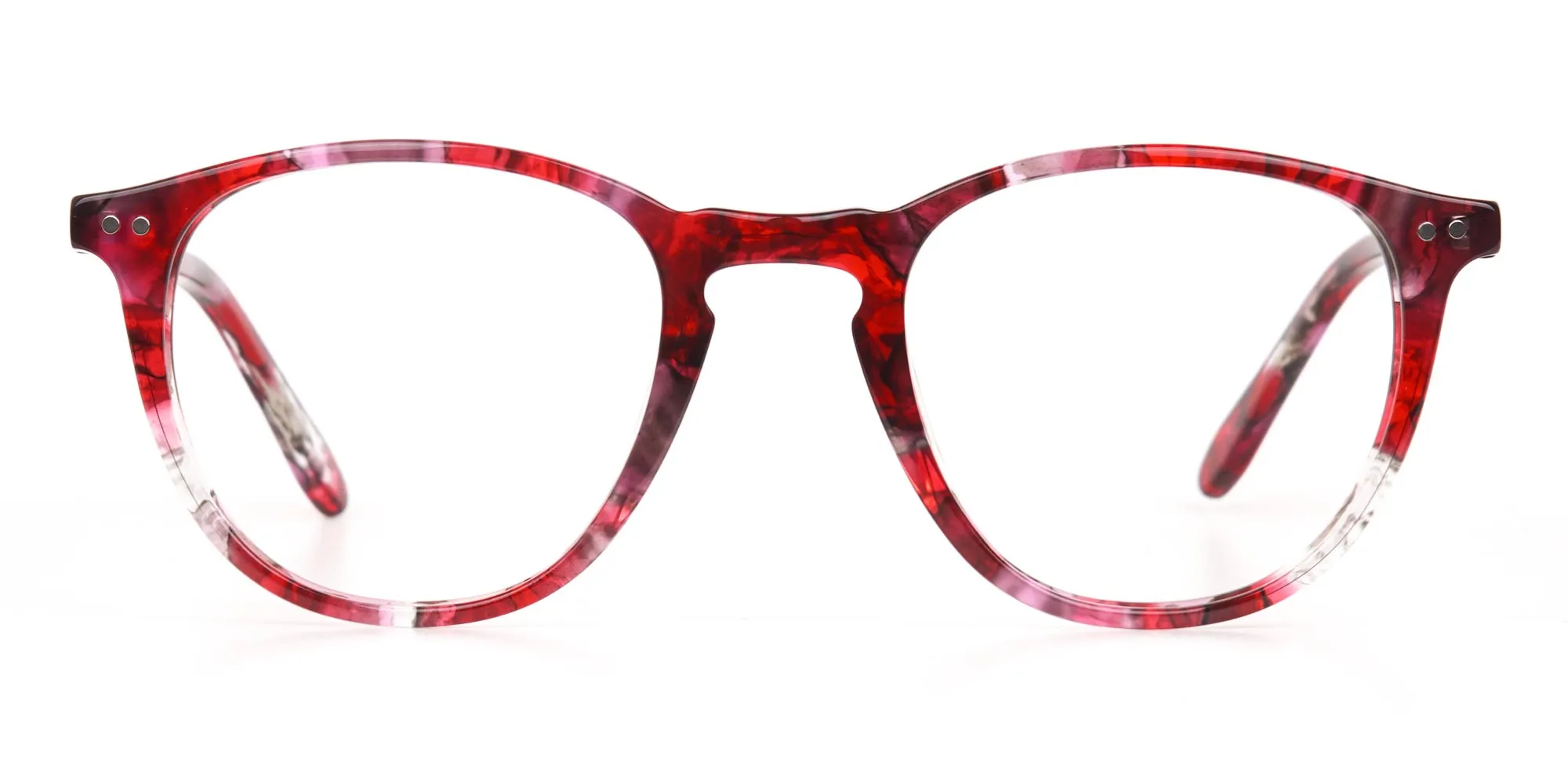 Rose Red Marble Square Glasses Men Women-2 Rose Red Marble Square Glasses Men Women-2