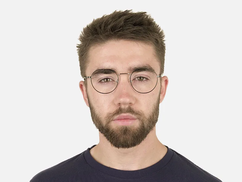 Black & Silver Round Spectacles - 2