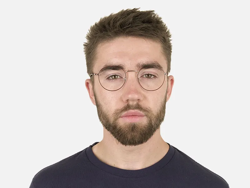 Silver, Burgundy & Purple Round Spectacles - 2