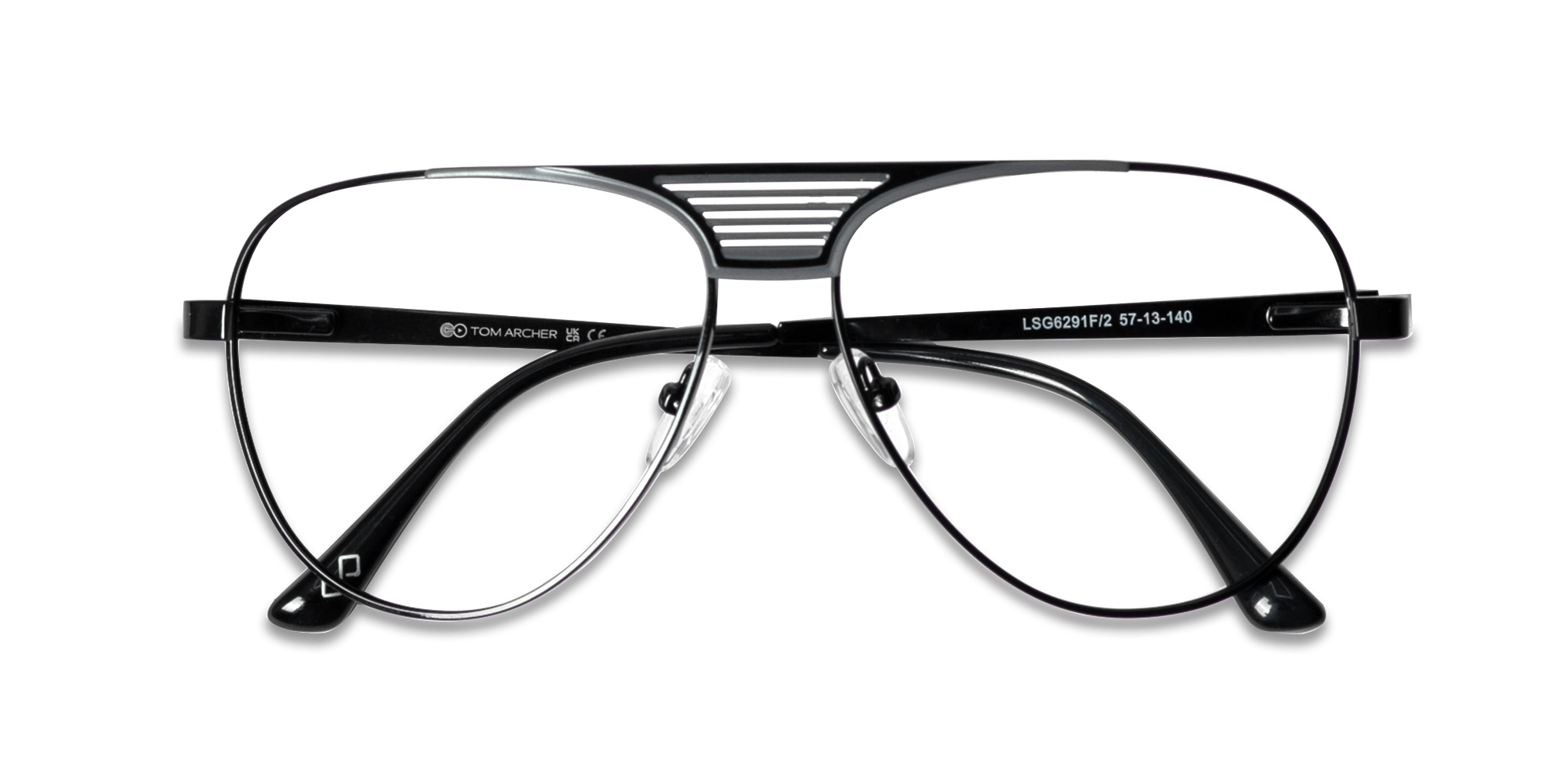Black Lightweight Pilot Full-Rim Glasses-6