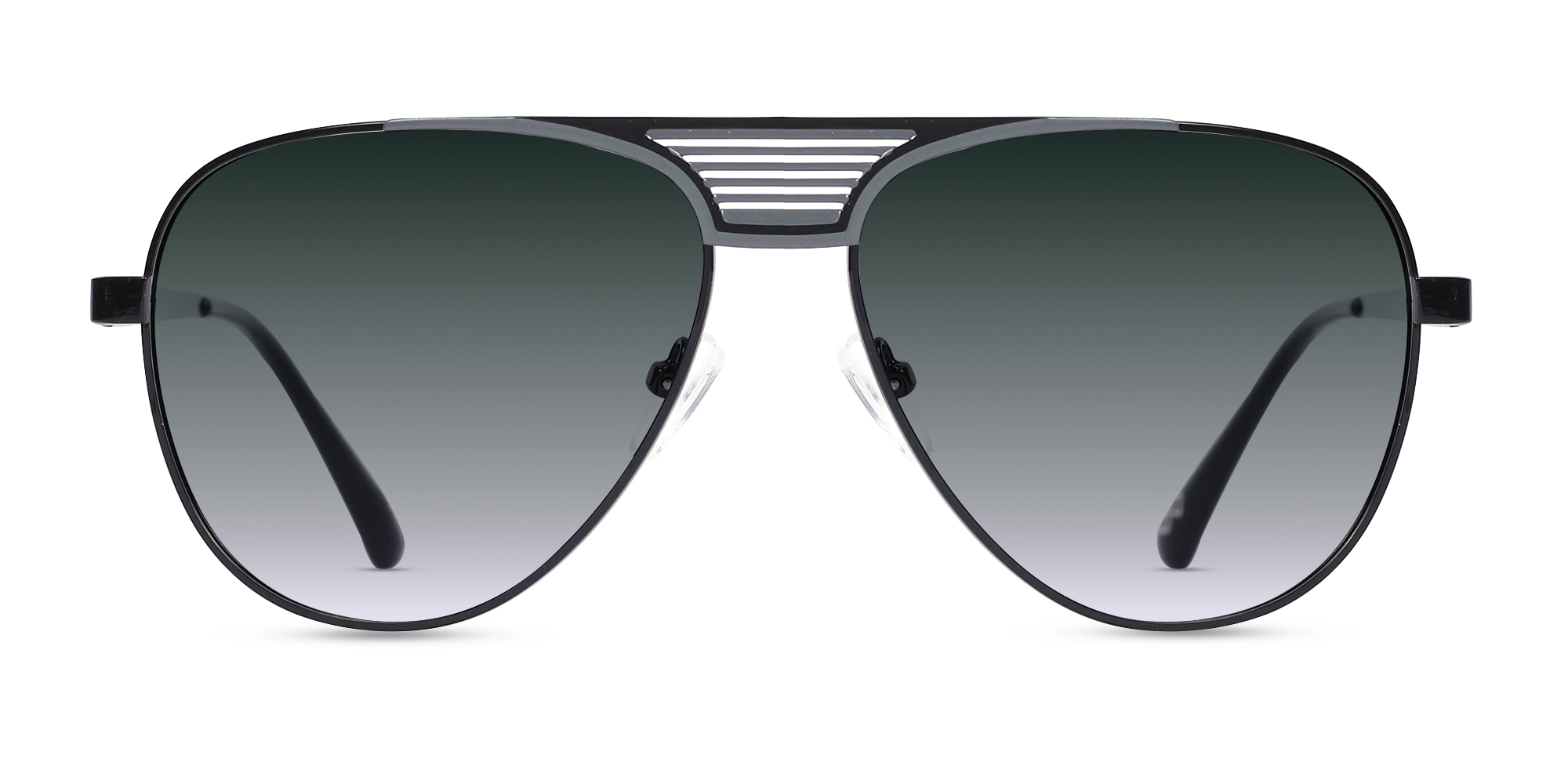 Black Metal Pilot Sunglasses With Nose Pad 1 Black Metal Pilot Sunglasses With Nose Pad 1