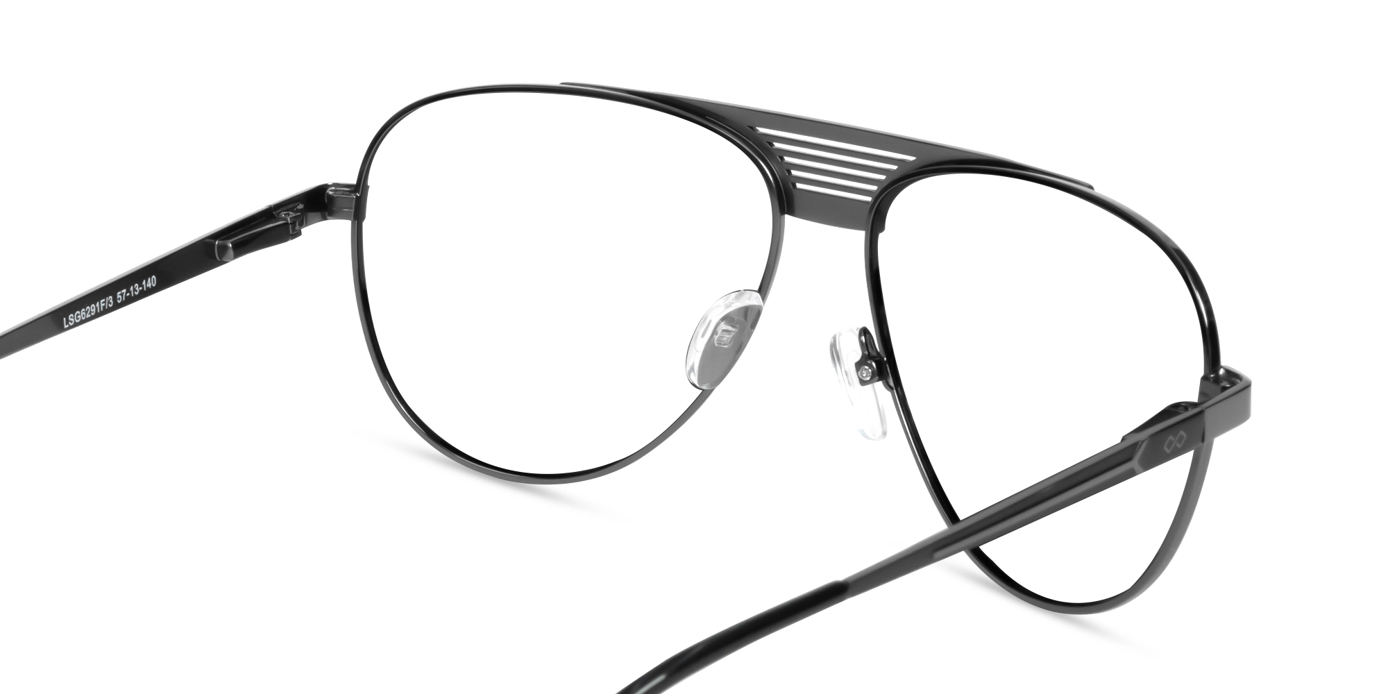 Gunmetal Lightweight Pilot Full-Rim Glasses-5