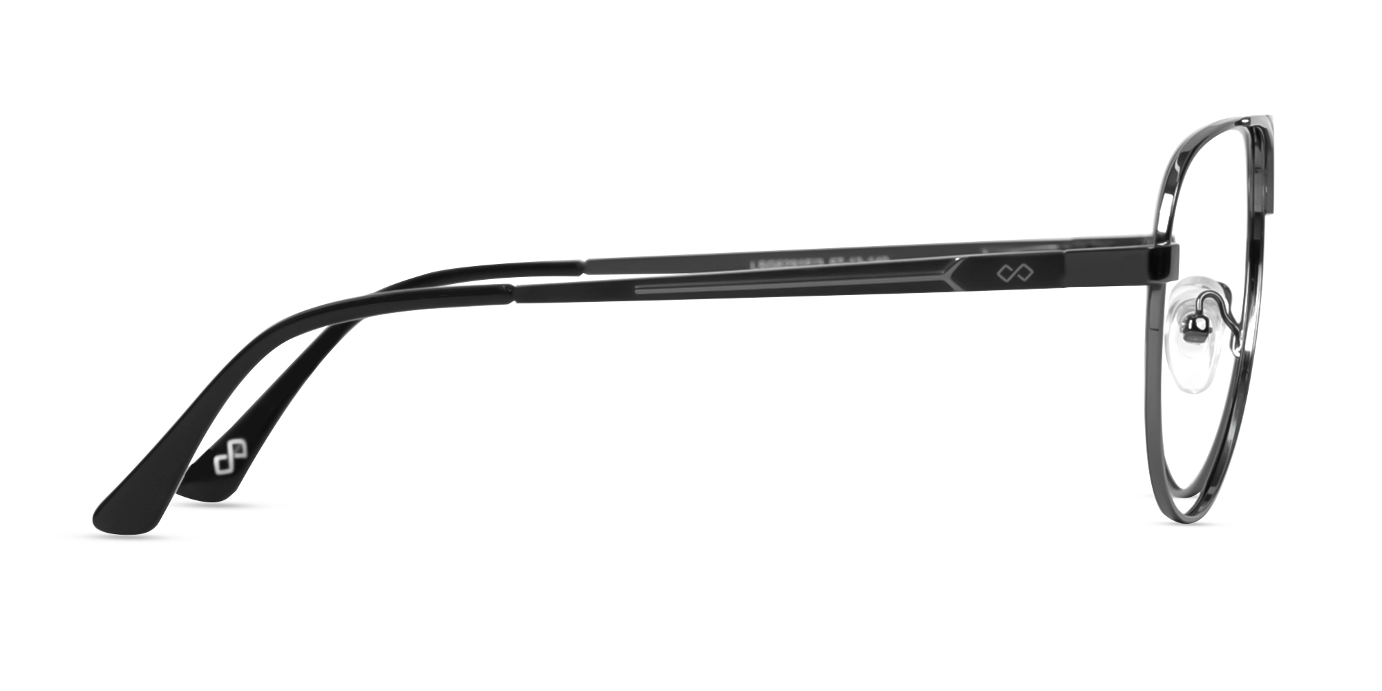 Gunmetal Lightweight Pilot Full-Rim Glasses-4