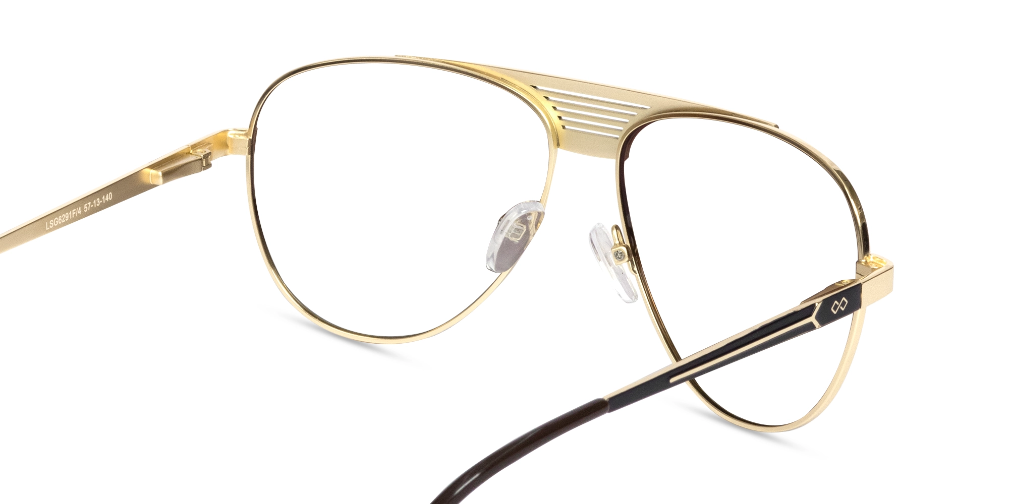 Gold Lightweight Pilot Full-Rim Glasses-5