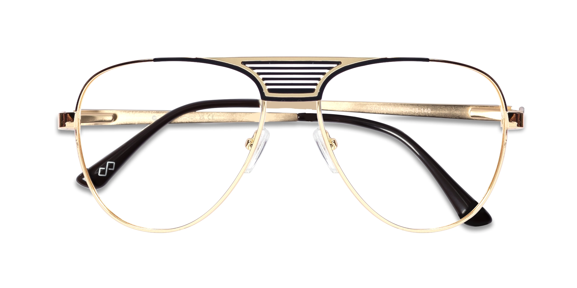 Gold Lightweight Pilot Full-Rim Glasses-6