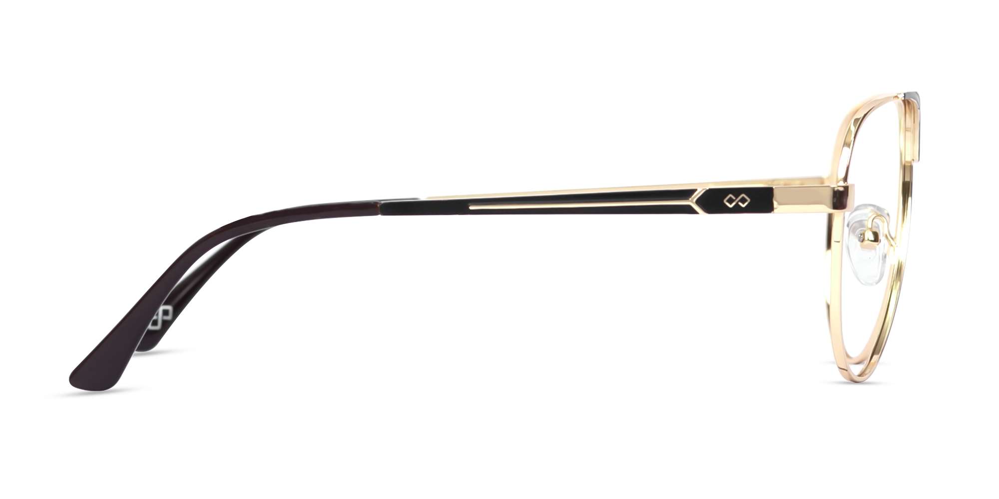 Gold Lightweight Pilot Full-Rim Glasses-4