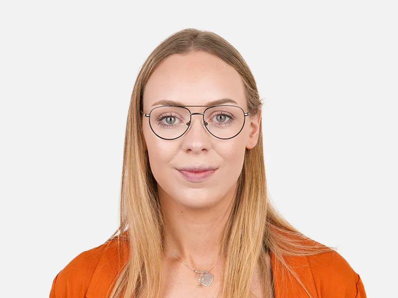 Black and Dark Gunmetal Pilot Glasses - 2