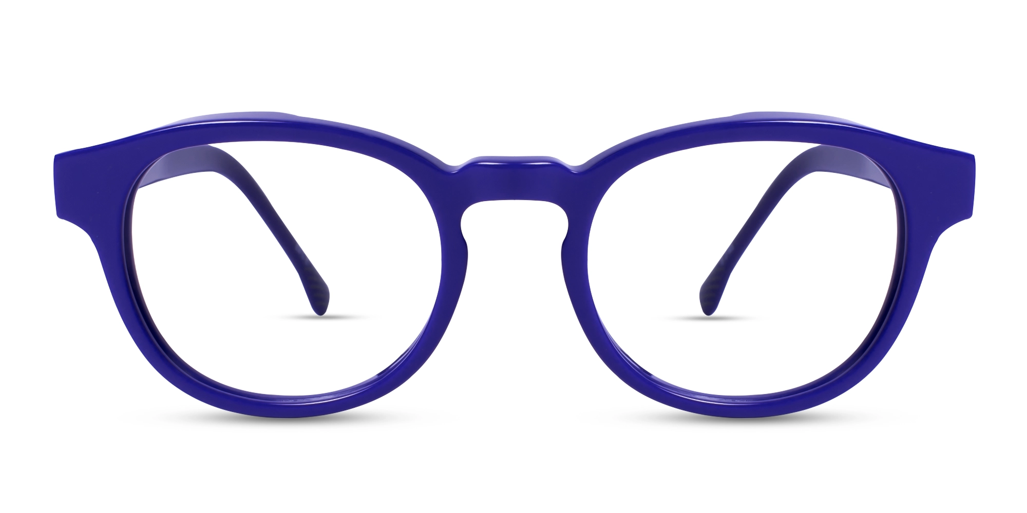 Blue Round keyhole Eyeglasses 1