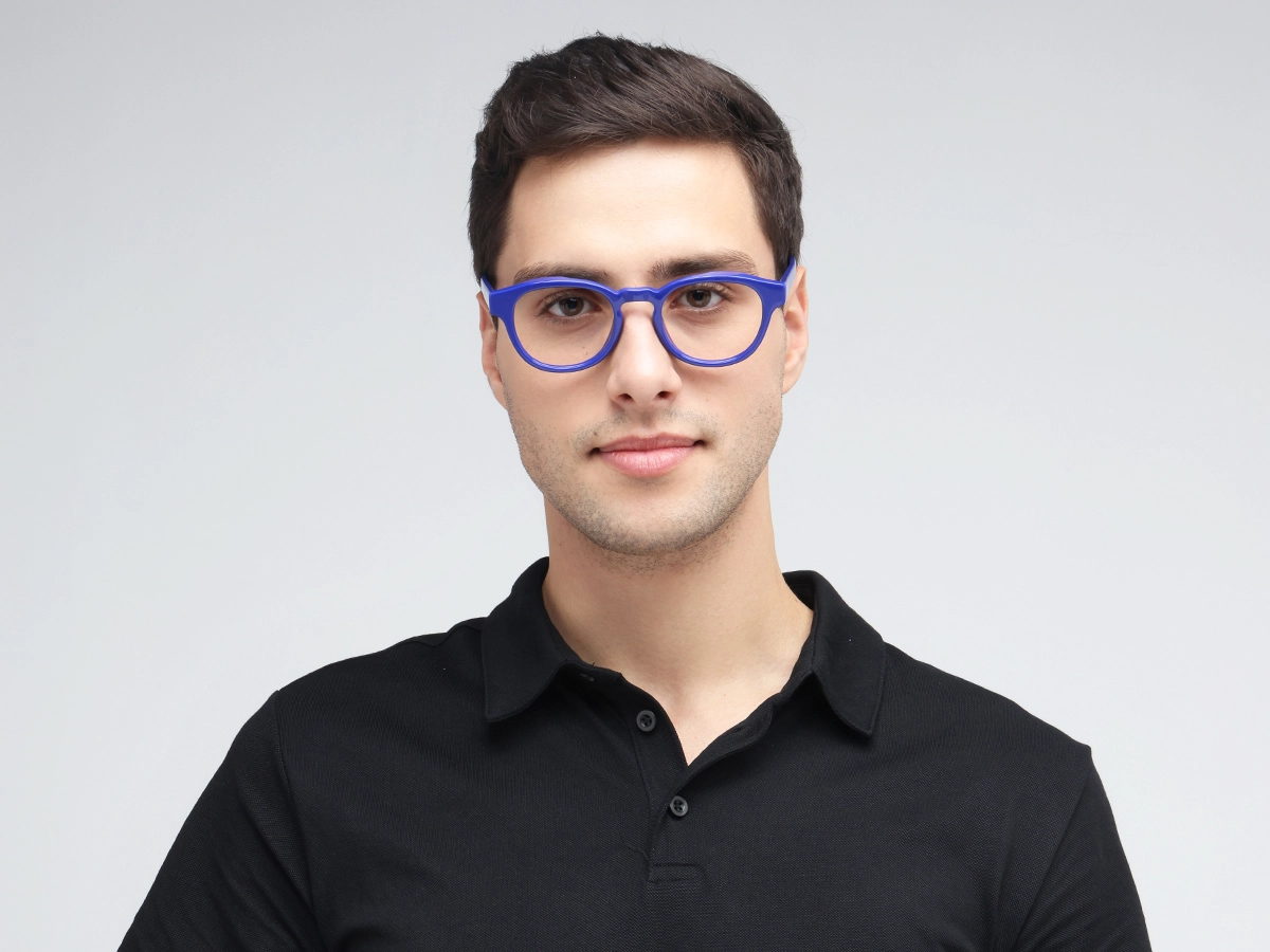 Blue Round keyhole Eyeglasses 41