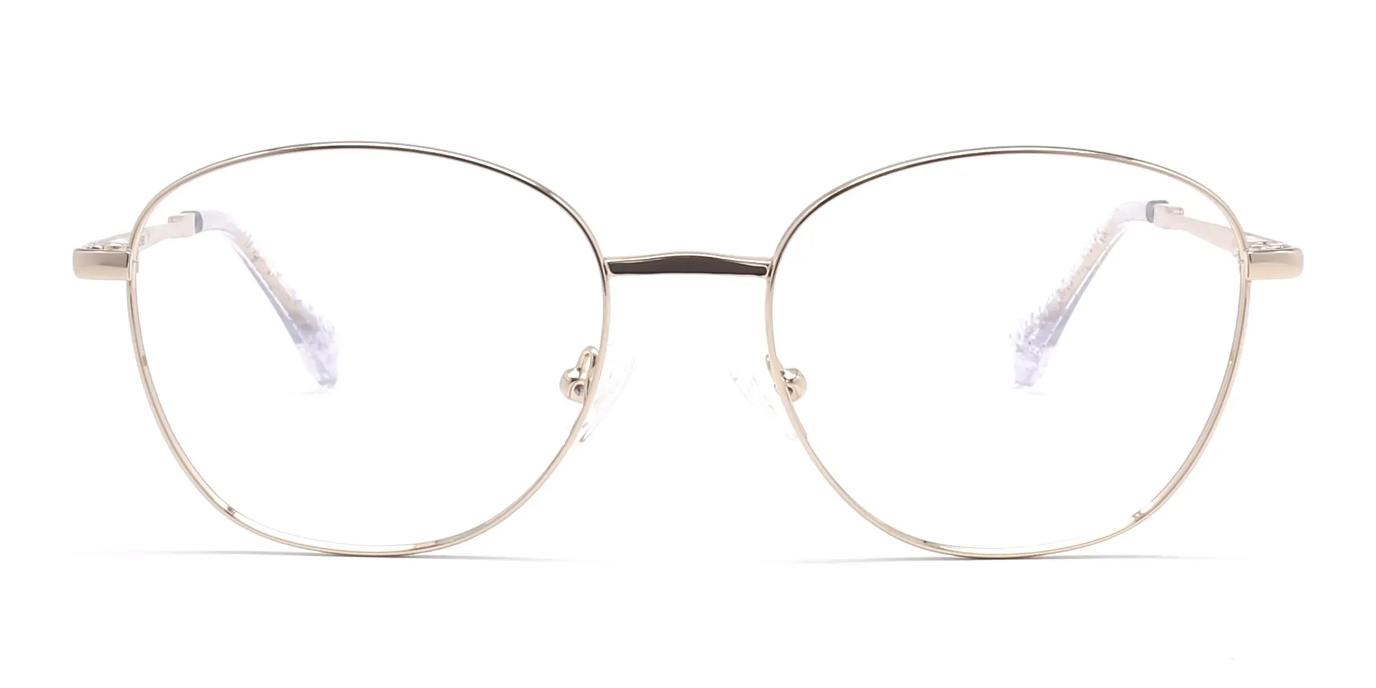 retro round glasses in champagne colour-2