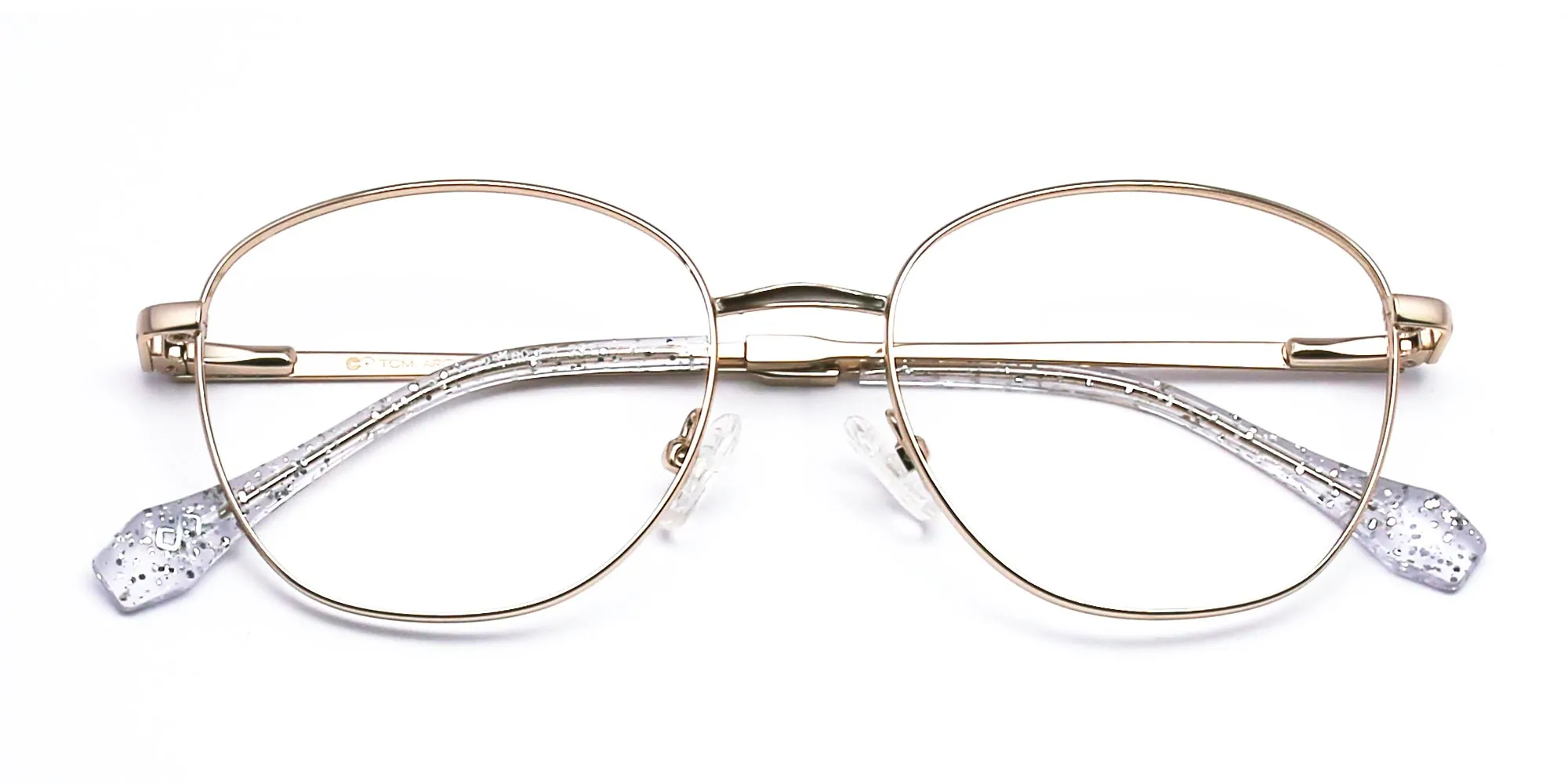 retro round glasses in champagne colour-2