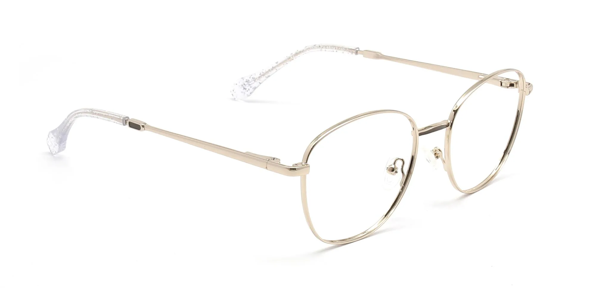 retro round glasses in champagne colour-2