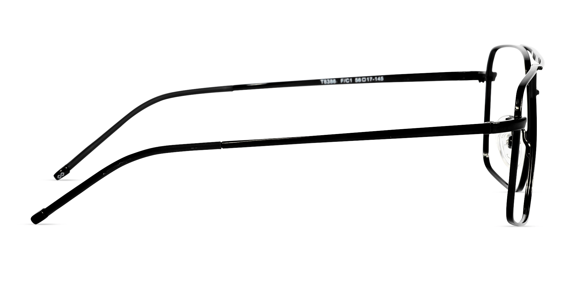 Black Square Double Bridge Glasses