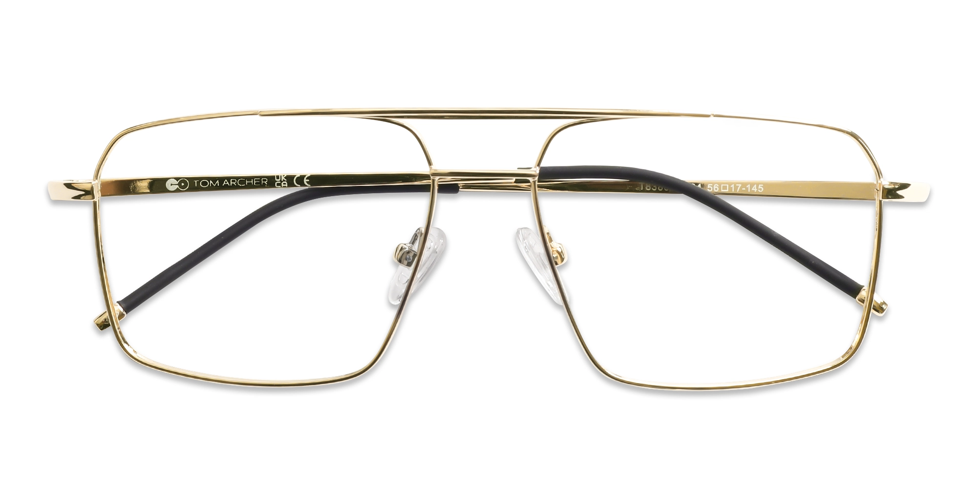 Champagne Gold Square Glasses