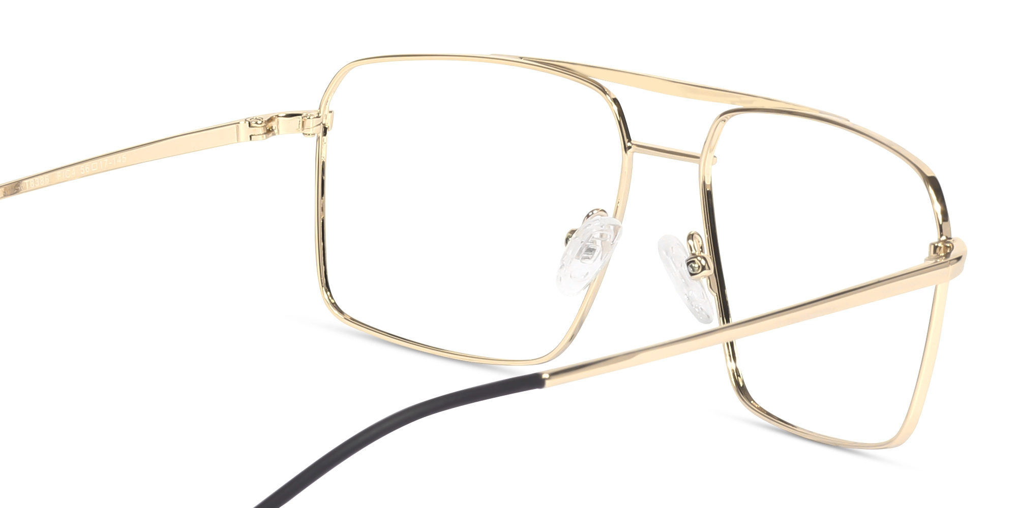 Champagne Gold Square Glasses