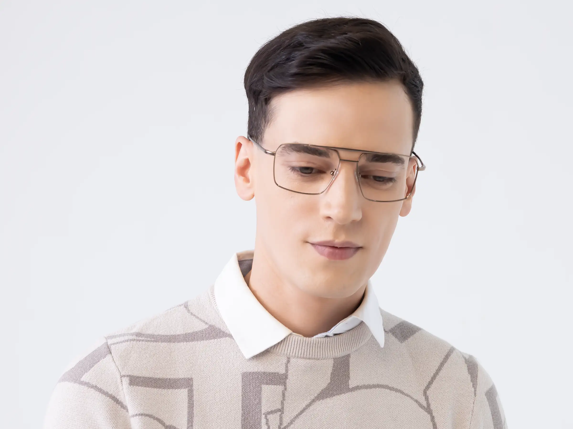 Bronze Gold Square Glasses