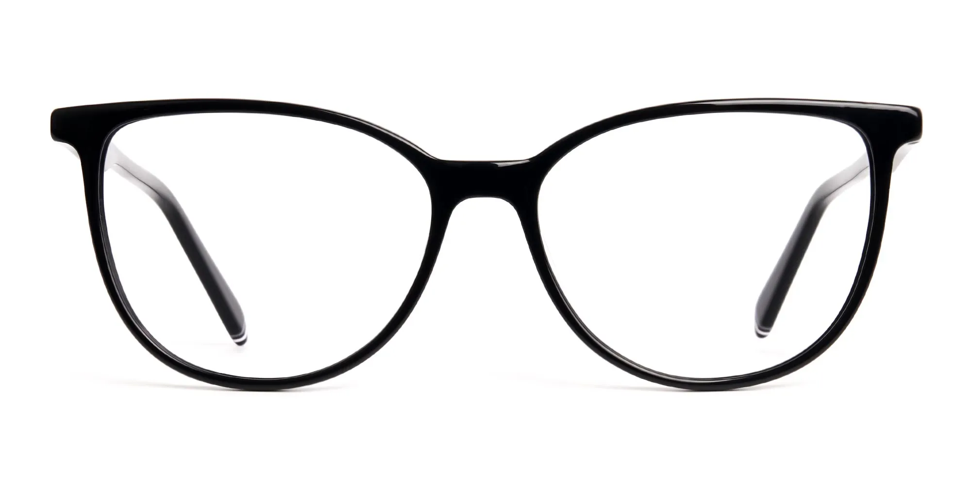 A88715F/1 - Glossy Black Cat eye Full Rim Glasses