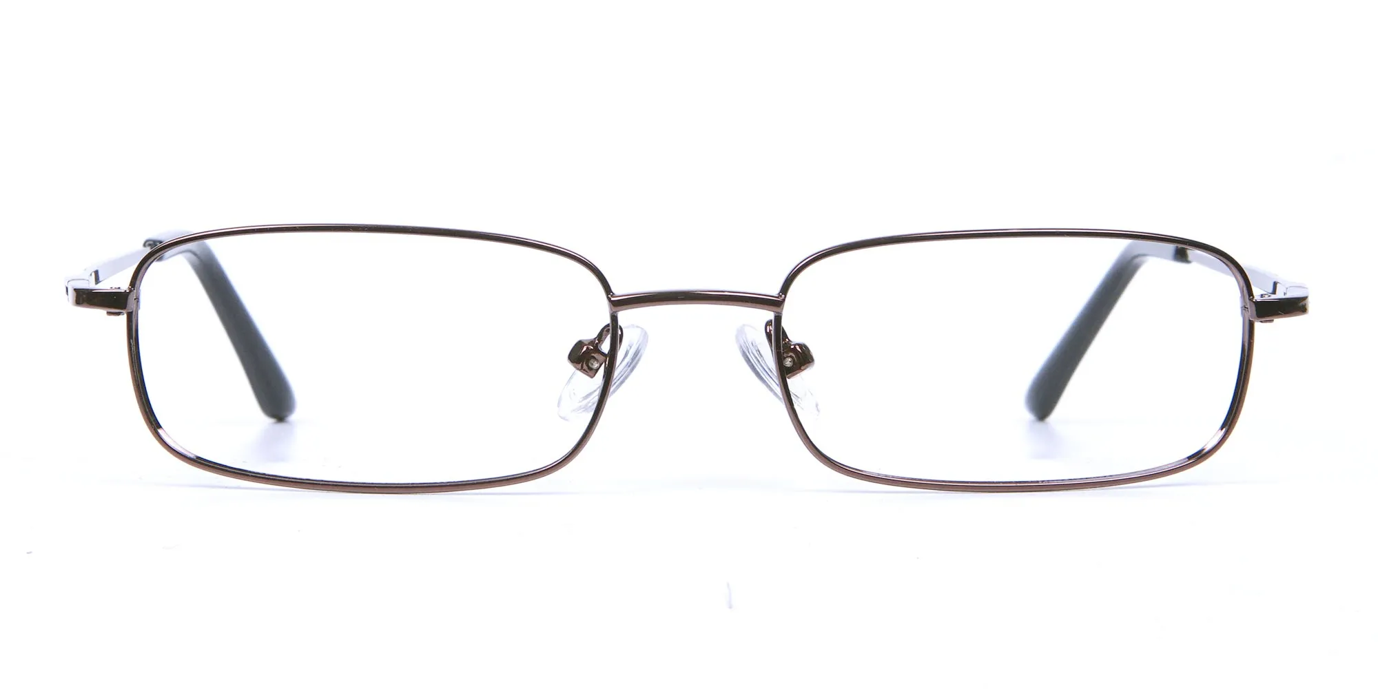 Rectangular Eyeglasses in Brown, Eyeglasses - 2 Rectangular Eyeglasses in Brown, Eyeglasses - 2
