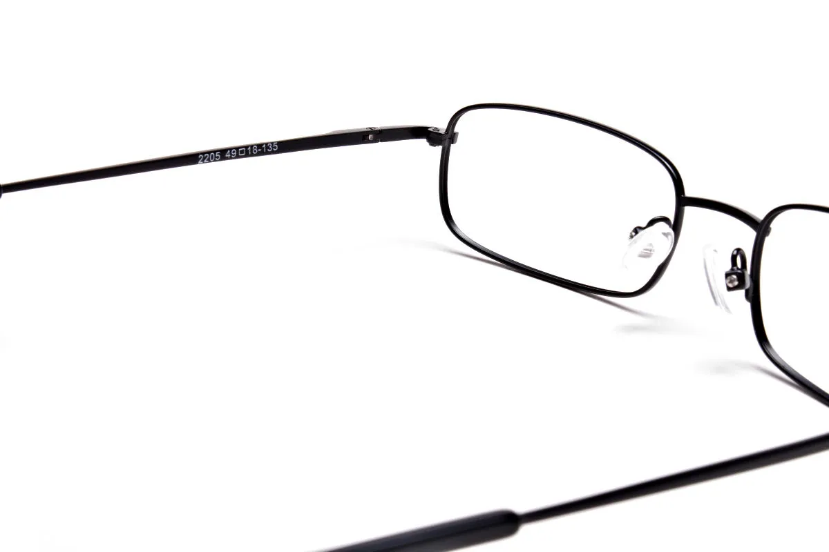 Rectangular Eyeglasses in Black, Eyeglasses - 2