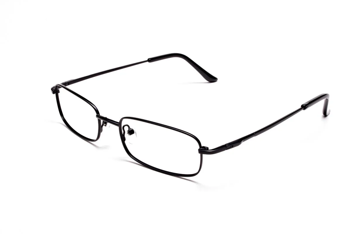 Rectangular Eyeglasses in Black, Eyeglasses - 2