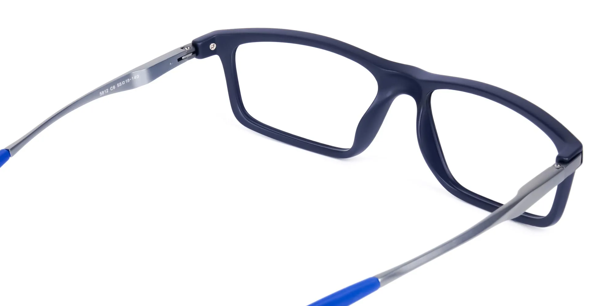 Rectangle Shape Blue Sports Glasses-2