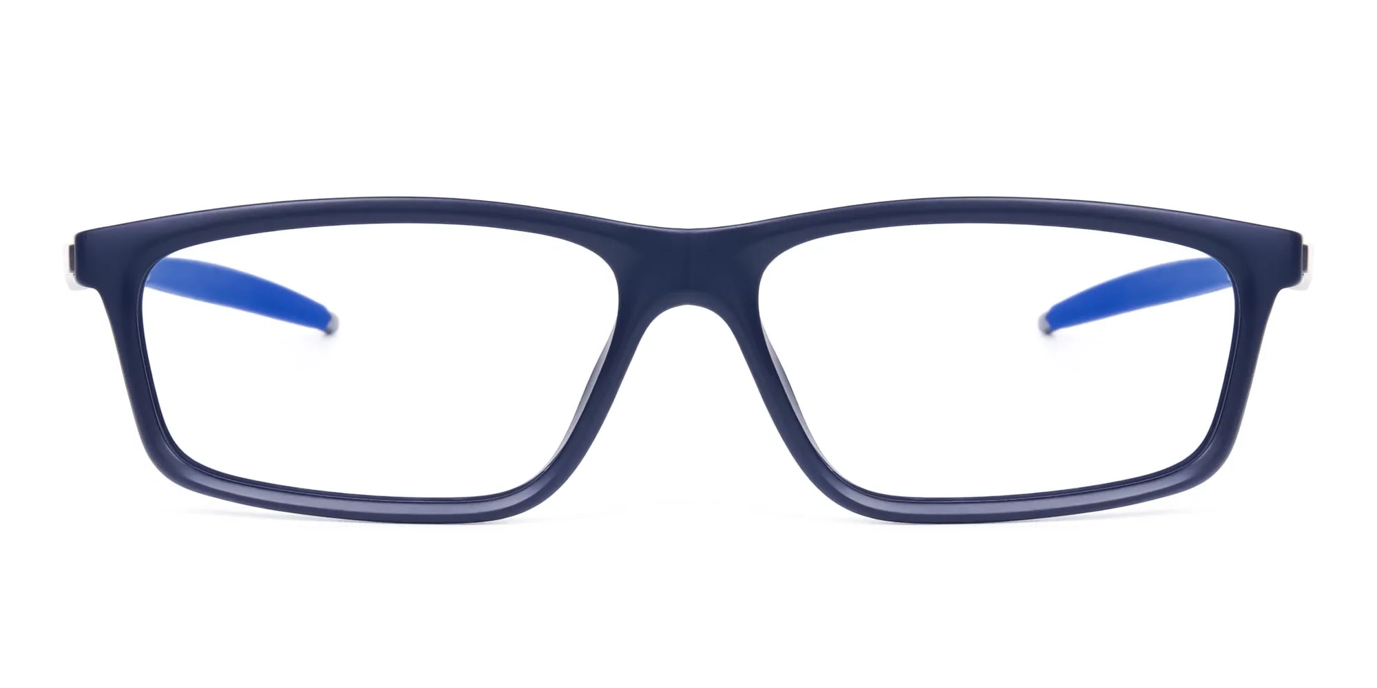 Rectangle Shape Blue Sports Glasses-2