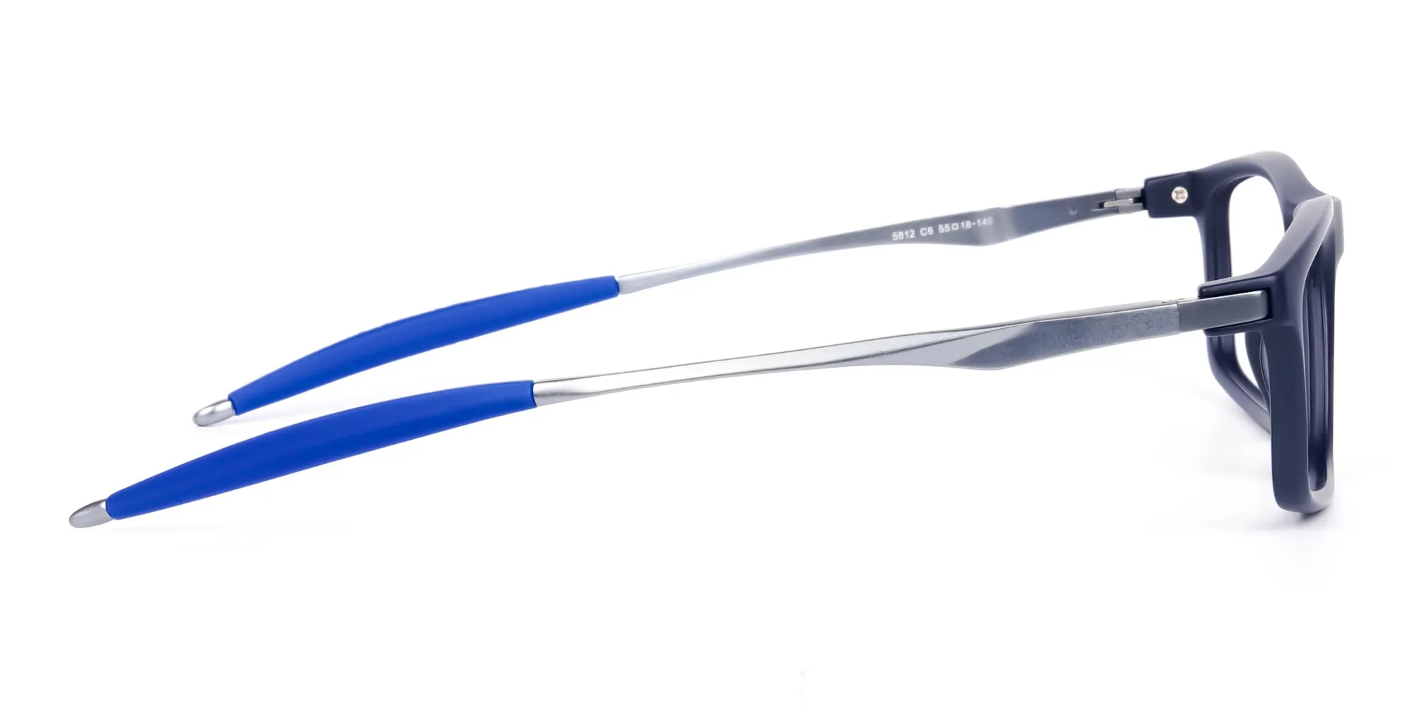 Rectangle Shape Blue Sports Glasses-2