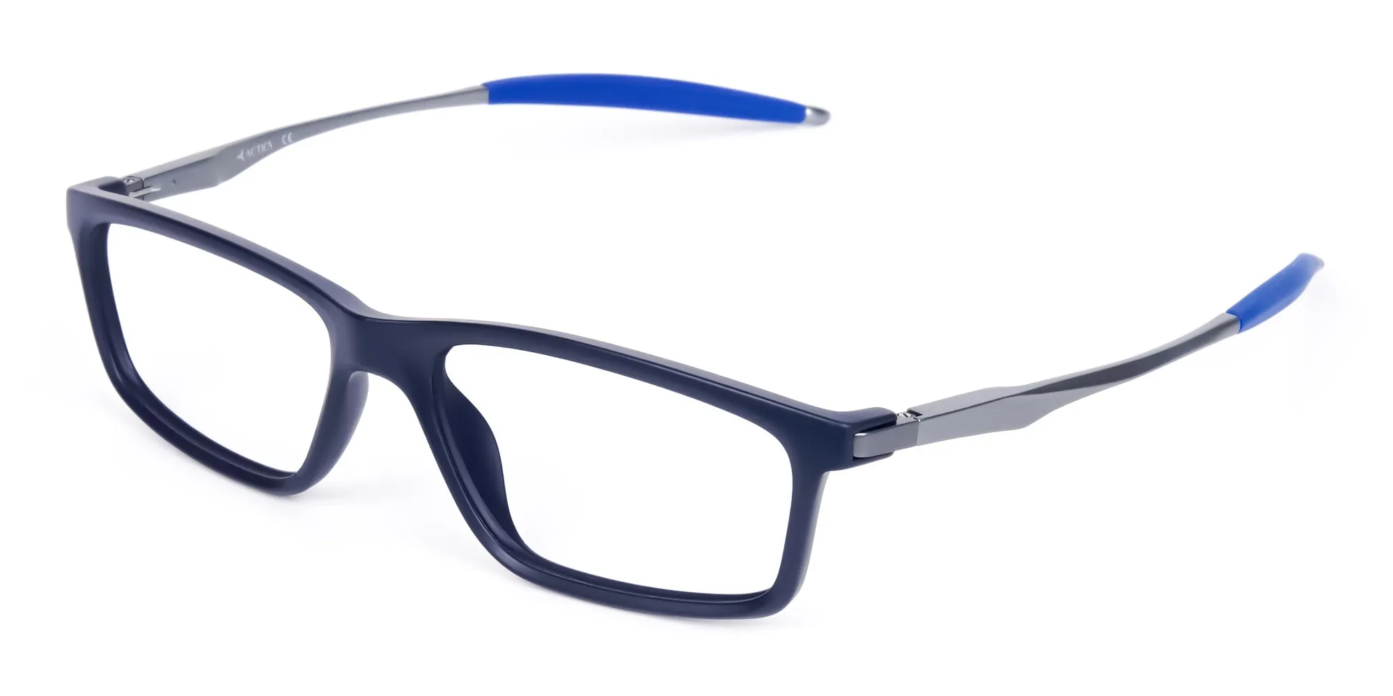 Rectangle Shape Blue Sports Glasses-2