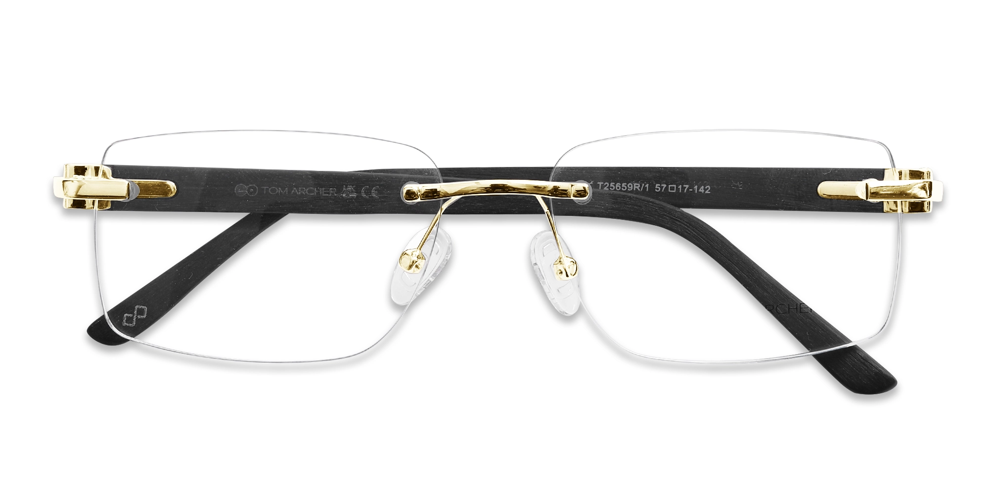 Gold Rectangular Glasses 6