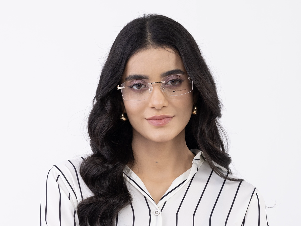 Gold Rectangular Glasses 51