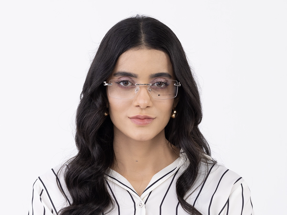 Silver Rimless Glasses 51