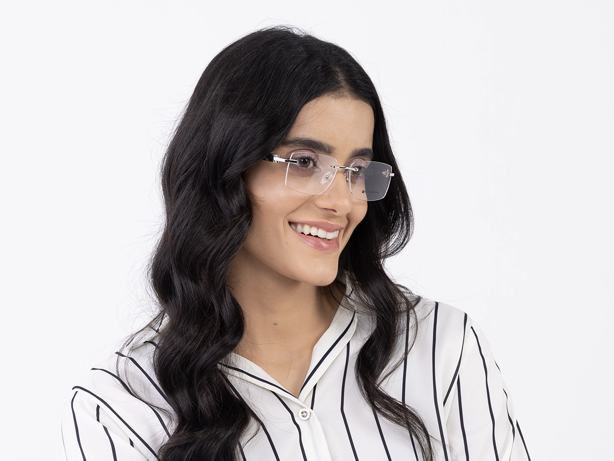 Silver Rimless Glasses 53