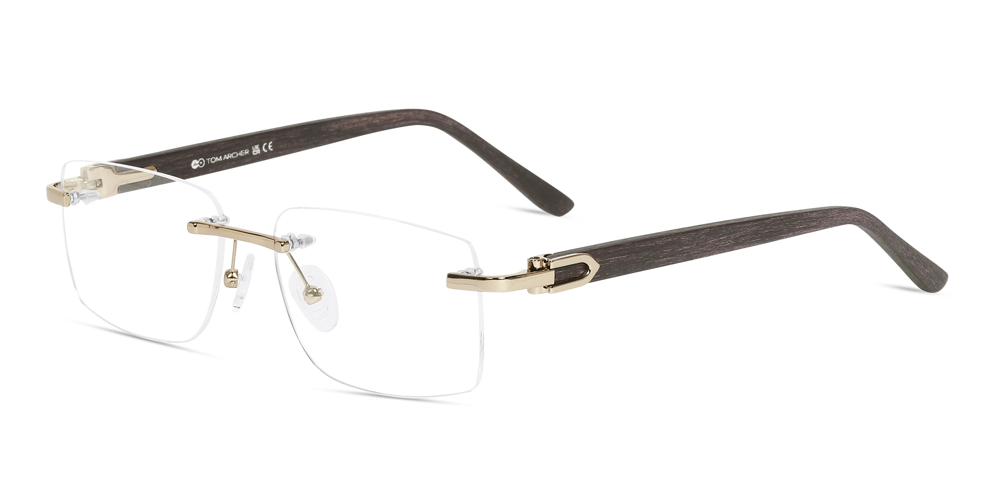 Gold Metal Rimless Glasses 3
