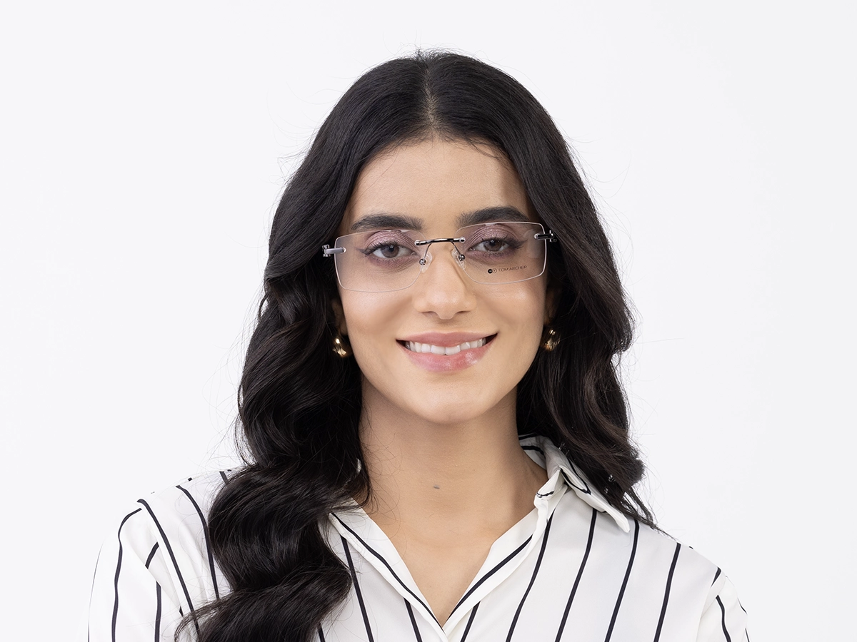 Rimless Rectangle Eyeglasses 51