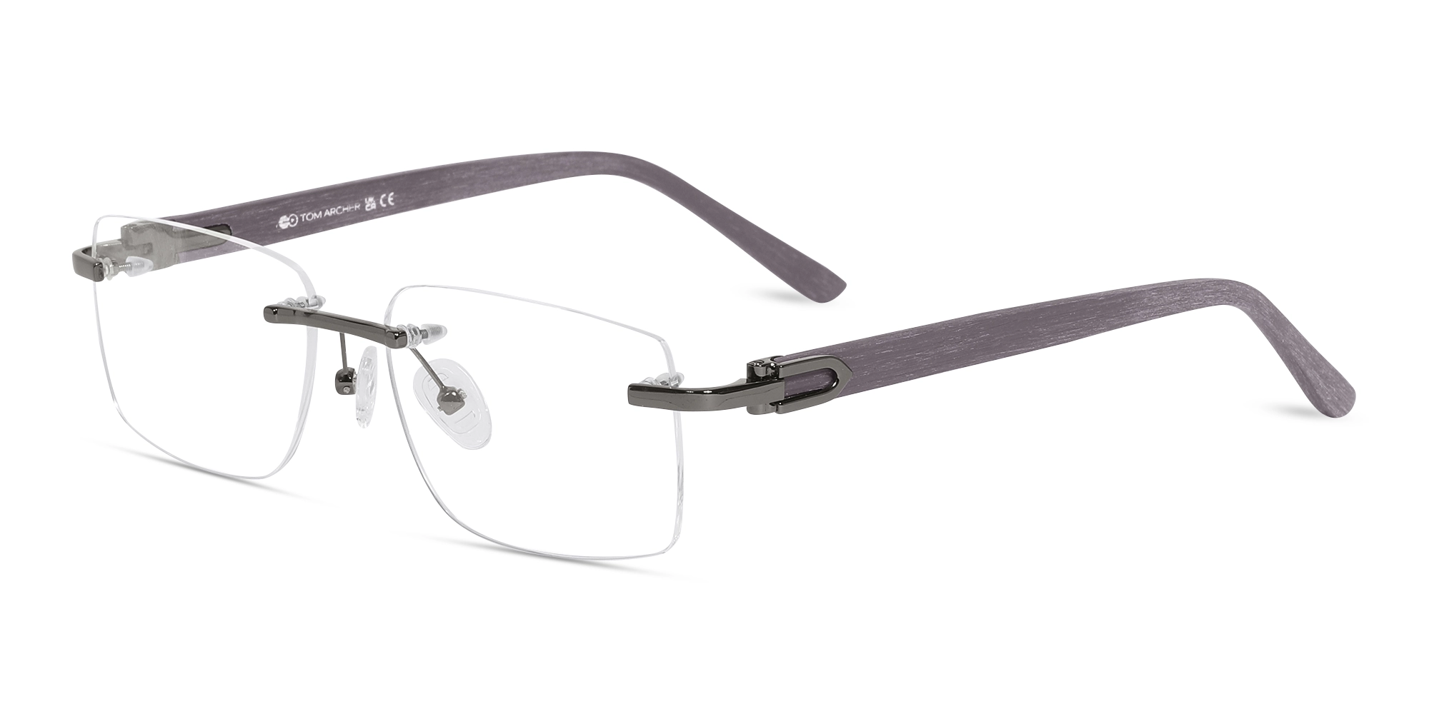 Rimless Rectangle Eyeglasses 3