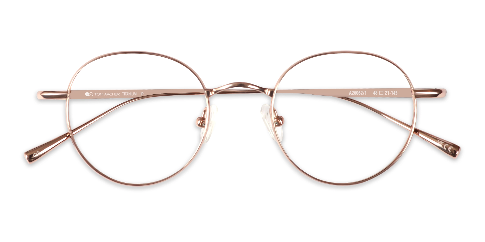 Rose Gold Full-rim Round Glasses