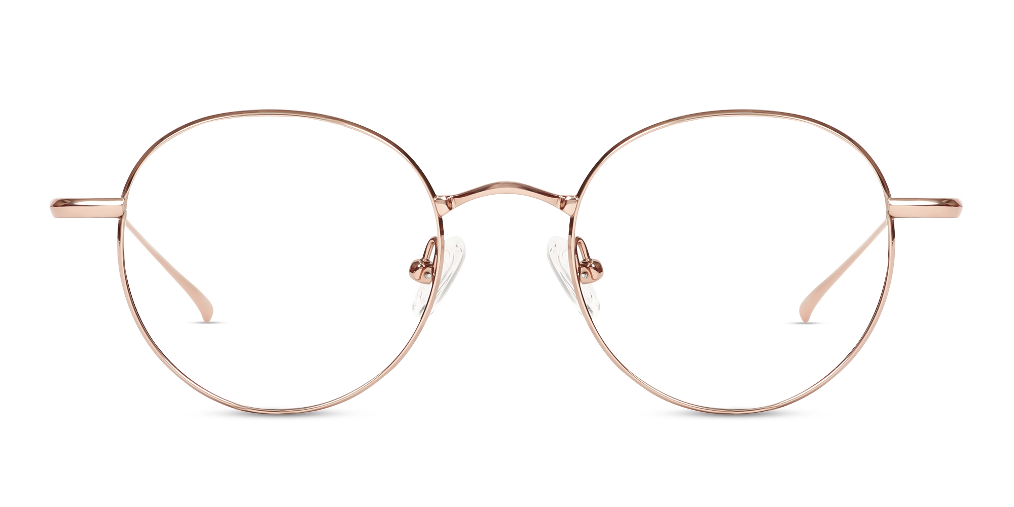 Rose Gold Full-rim Round Glasses
