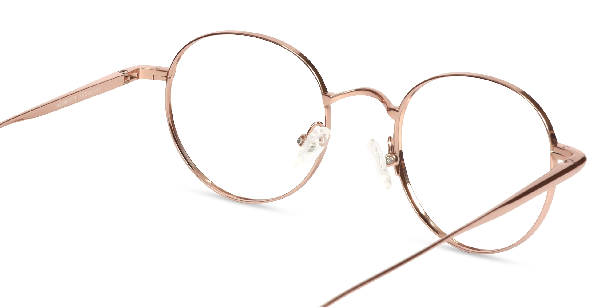 Rose Gold Full-rim Round Glasses