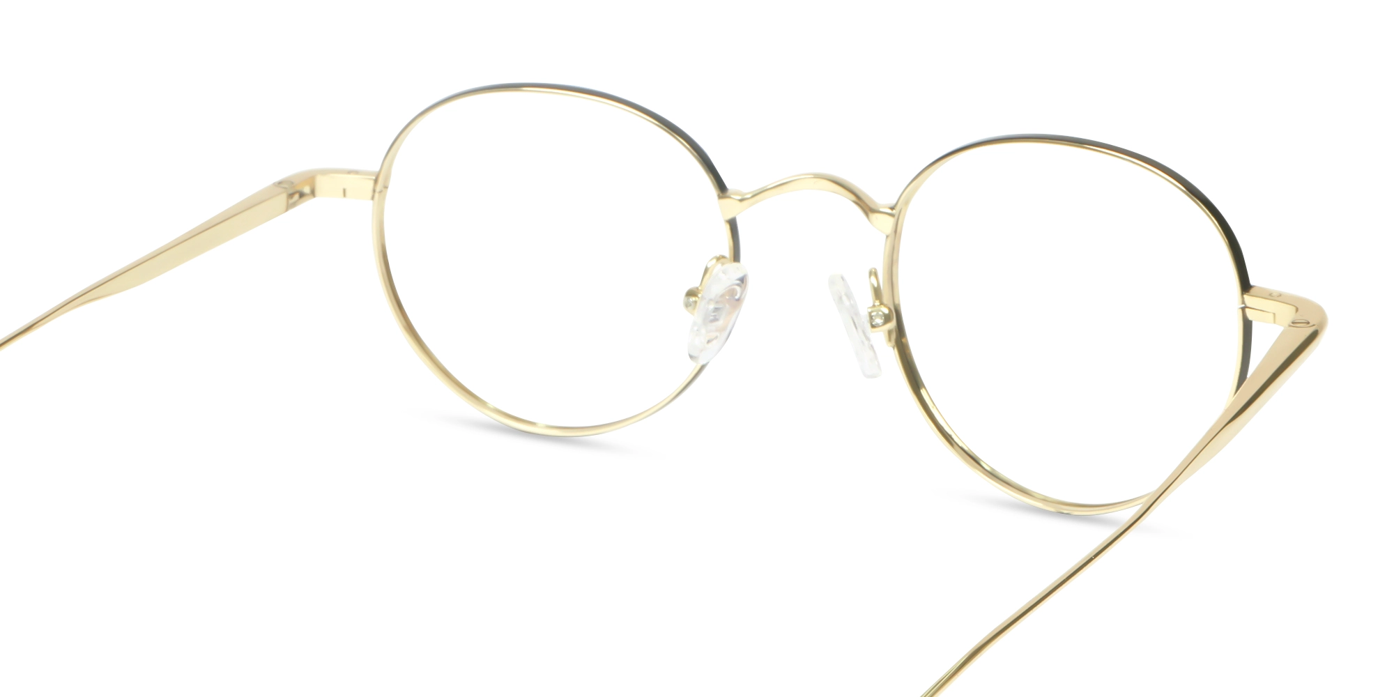 Champagne Gold & Black Metal Glasses-5