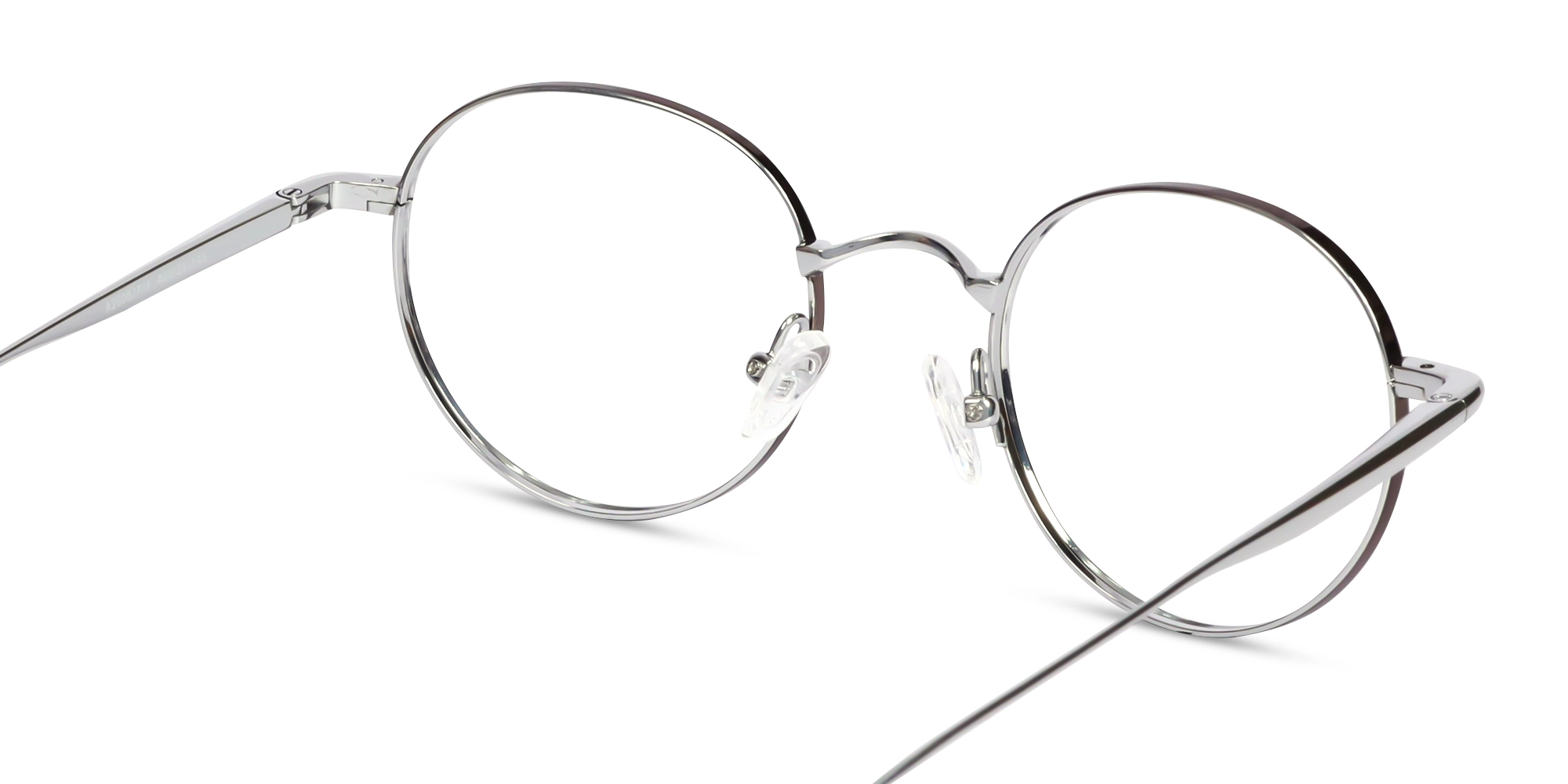 Gunmetal & Silver Round Full-rim Eyeglasses