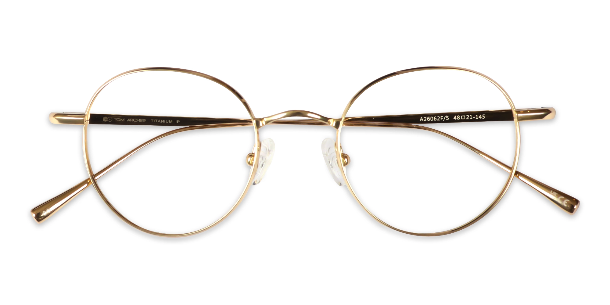 Gold Full-rim Round Metal Glasses