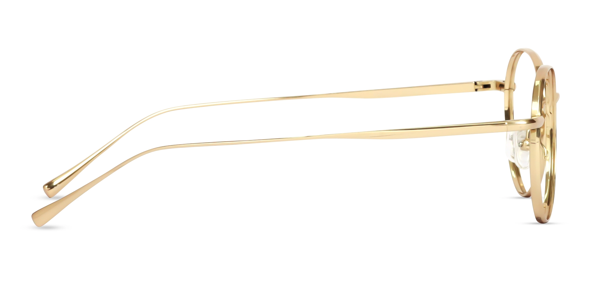 Gold Full-rim Round Metal Glasses