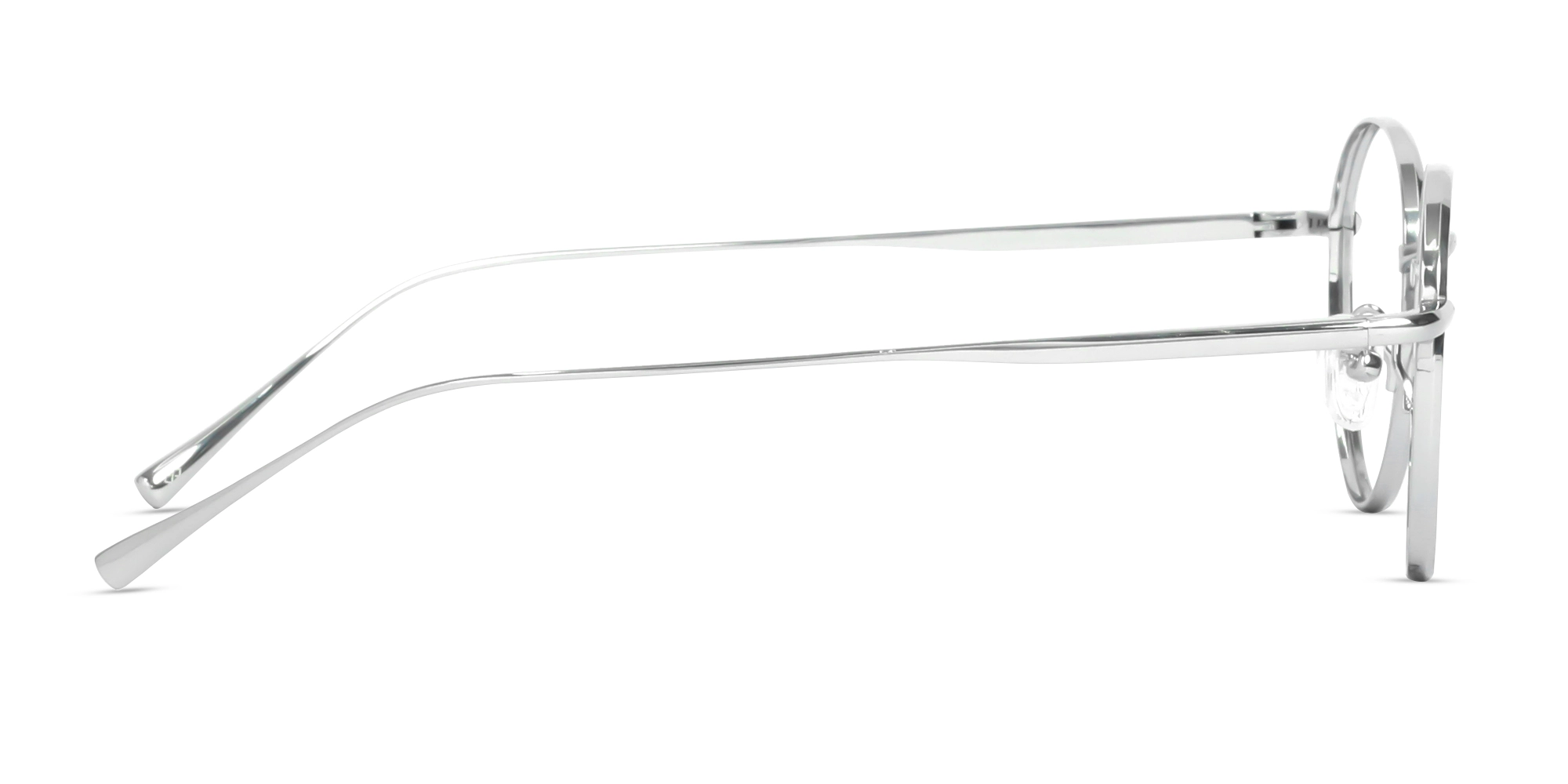 Silver Full-rim Metal Round Eyeglasses-4