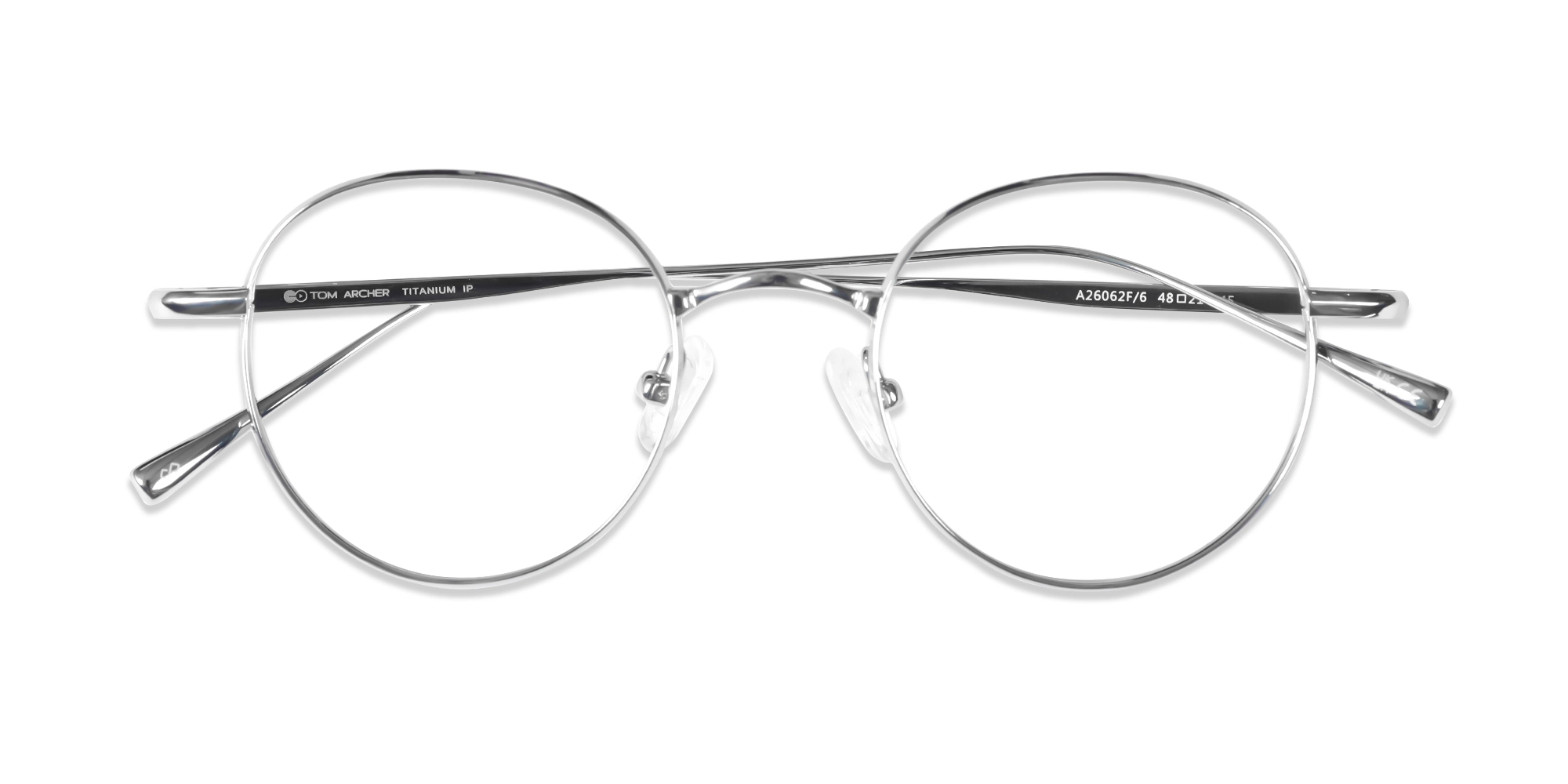 Silver Full-rim Metal Round Eyeglasses-6